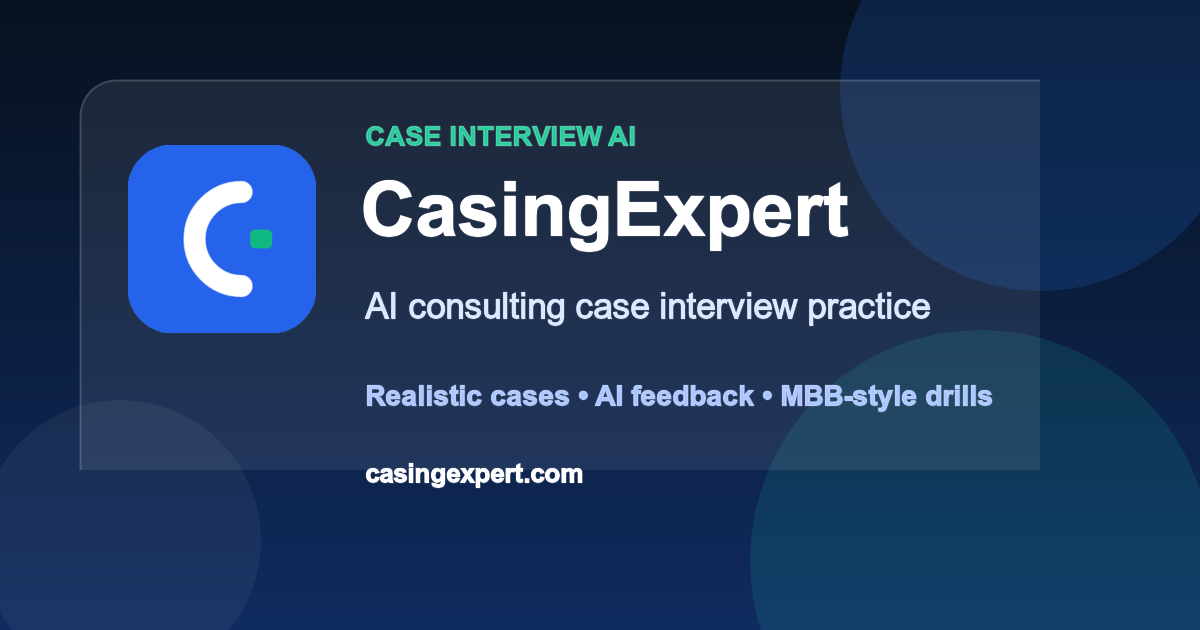 CasingExpert case interview practice interface preview